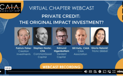 Private Credit: The Original Impact Investment Replay Available